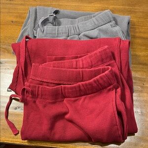 Eileen Fisher Red and Gray Track Pants